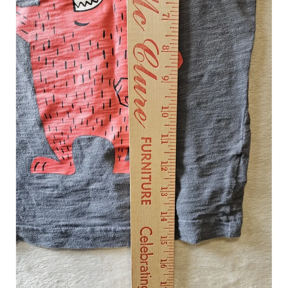 Carter's‎ 2T Toddler Long Sleeve Graphic Tee Gray Party Like a Monster